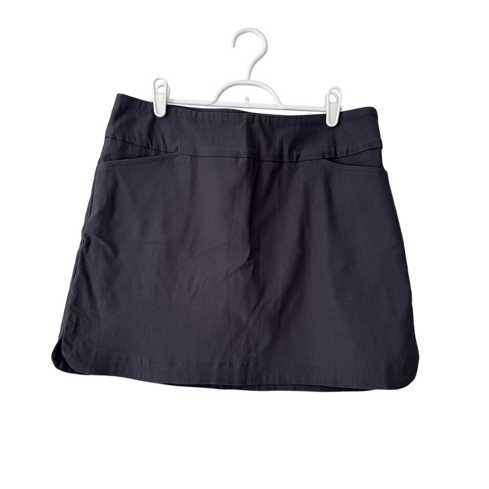 Tribal Elia Mini Skort Women's 10 Petite Dark Gray Sporty Stretch Stichfix NWT